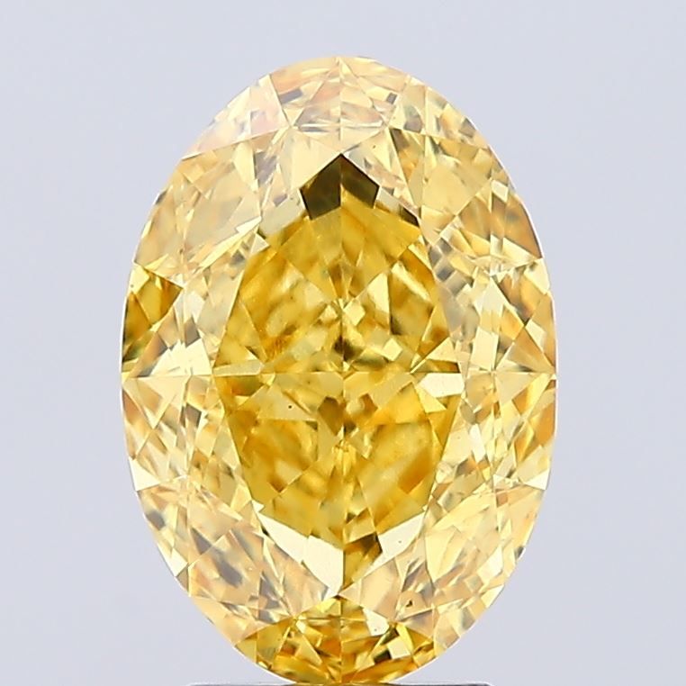 3.52 Carat Oval Cut Fancy Yellow