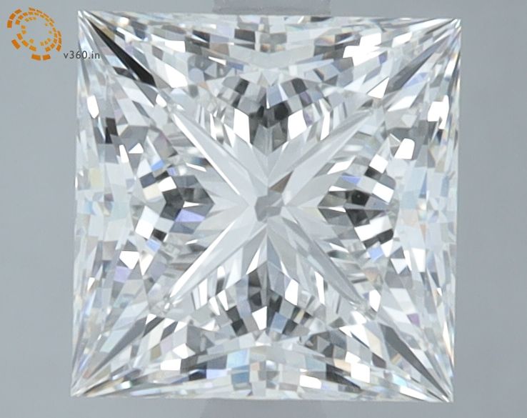 2.57 Carat F-VVS2 Princess Lab Diamond