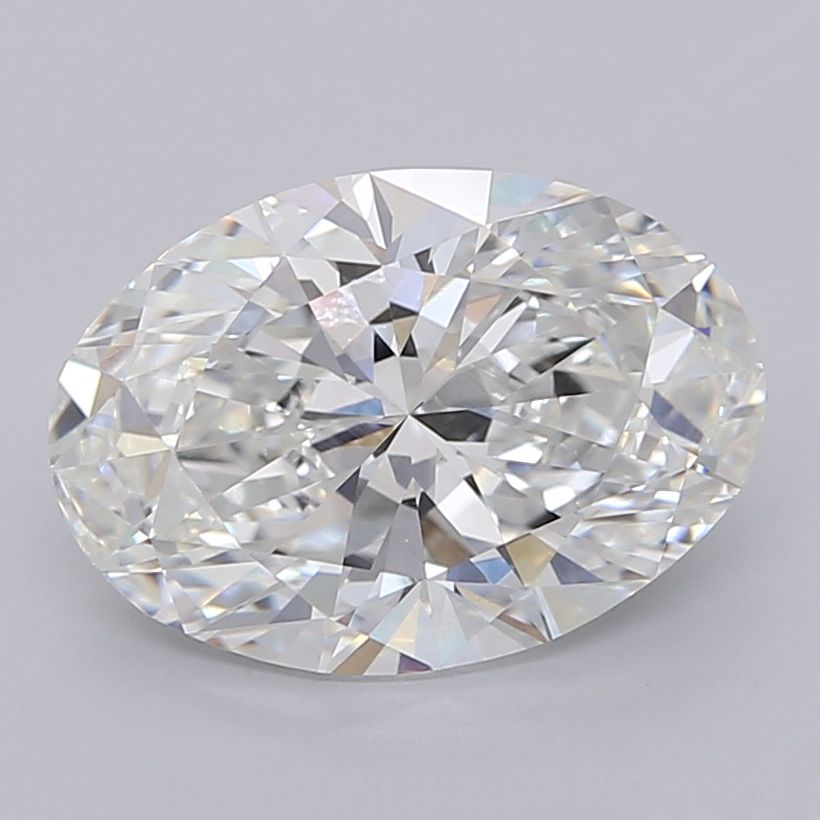3.75 Carat F-VVS2 Oval Lab Diamond