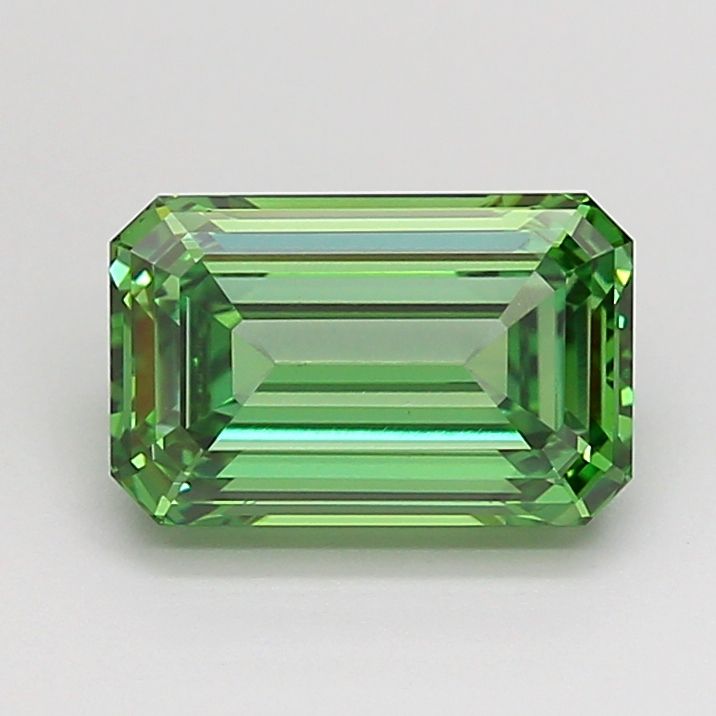 2.01 Carat Emerald Cut Fancy Green