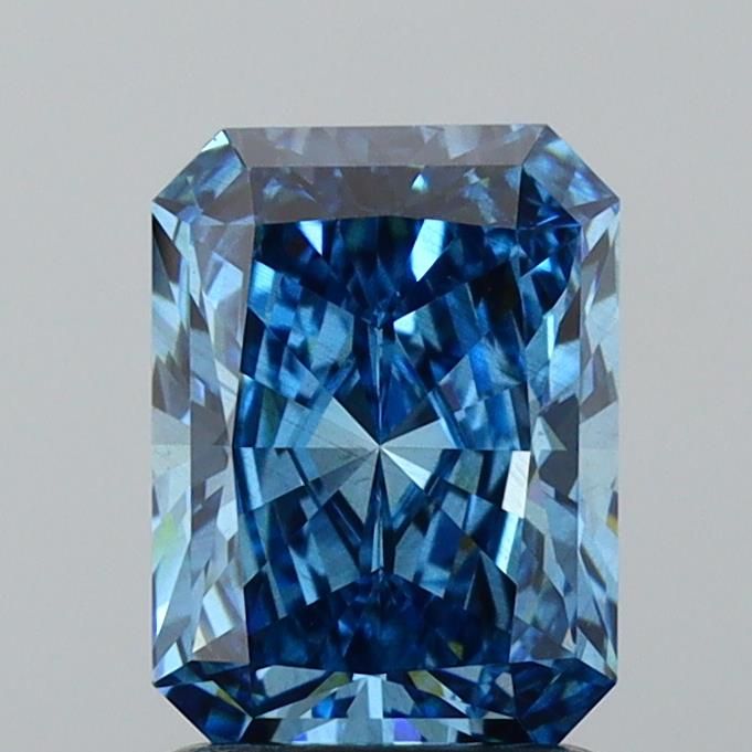 1.59 Carat Radiant Cut Fancy Blue