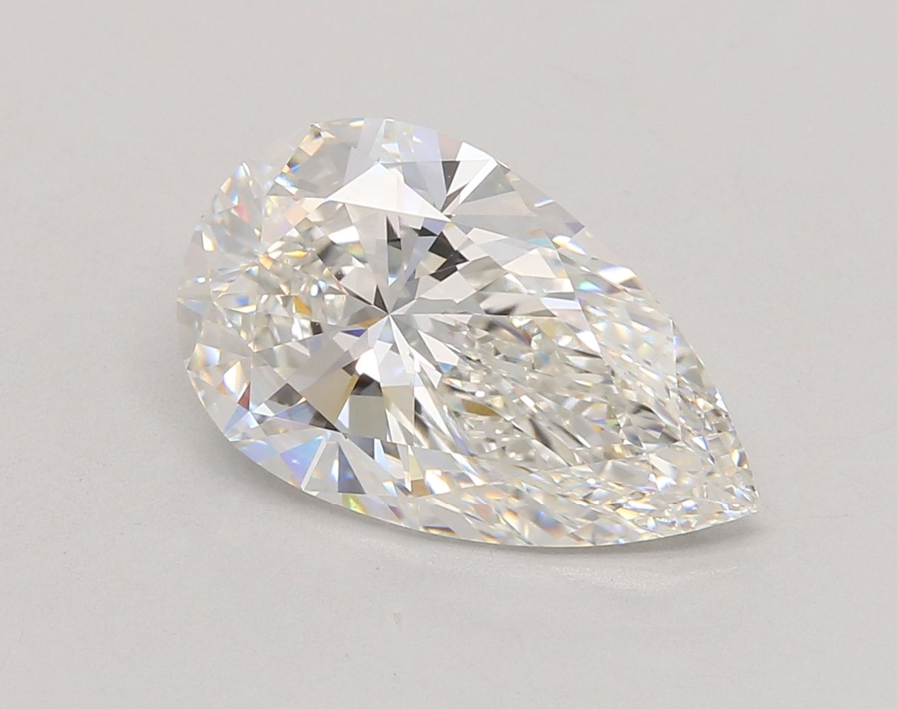 5.04 Carat G-VVS2 Pear Lab Diamond