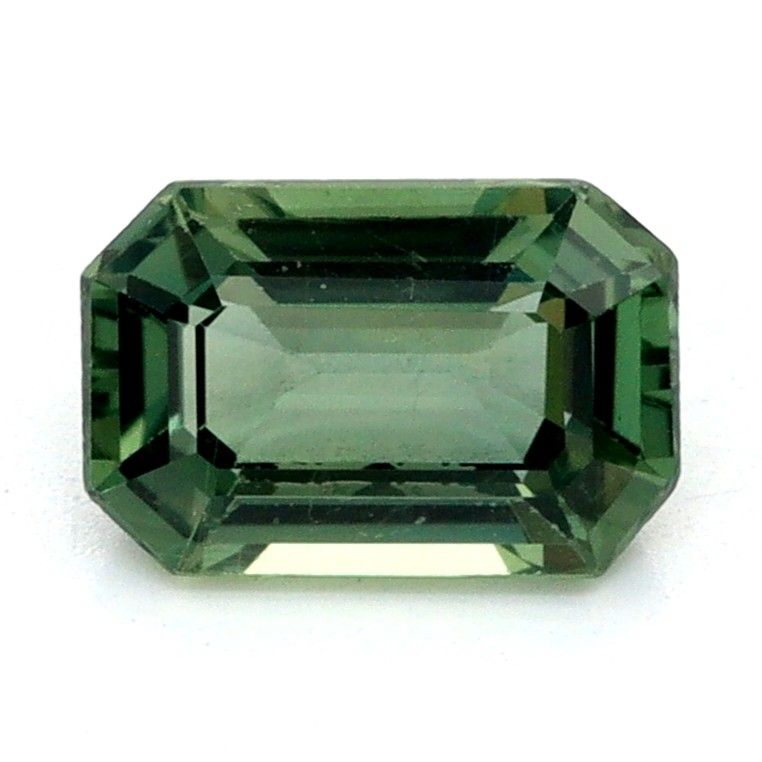 0.64 Carat Emerald Cut Green Sapphire