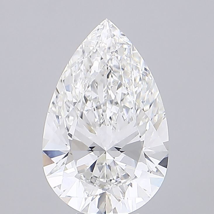 8.02 Carat F-VVS2 Pear Lab Diamond