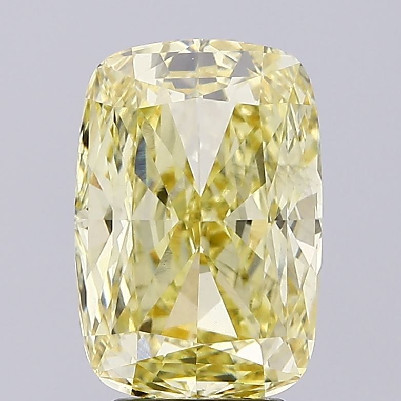 5.01 Carat Cushion Cut Fancy Yellow