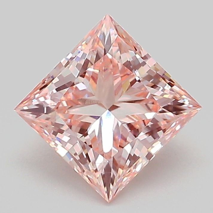1.59 Carat Princess Cut Fancy Pink