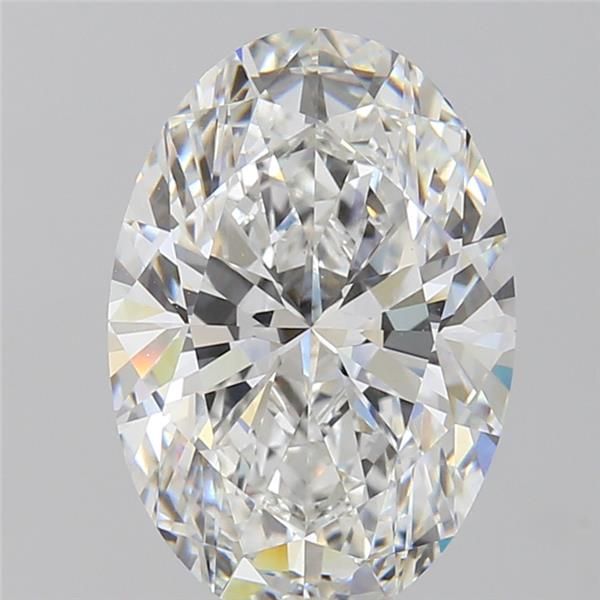4.57 Carat F VVS2 Oval Lab Diamond