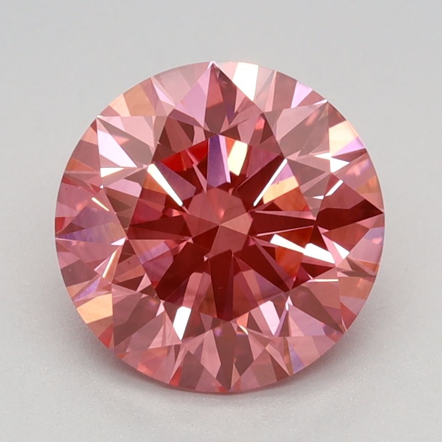 2.05 Carat Round Cut Fancy Pink