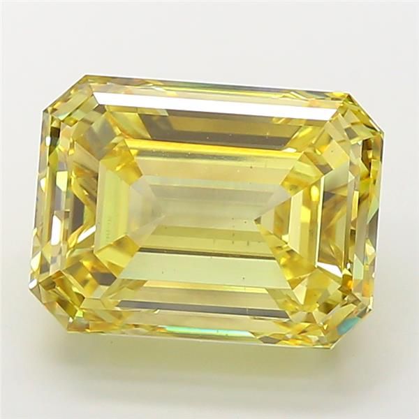 15.03 Carat Yellow VS2 Emerald Lab Diamond