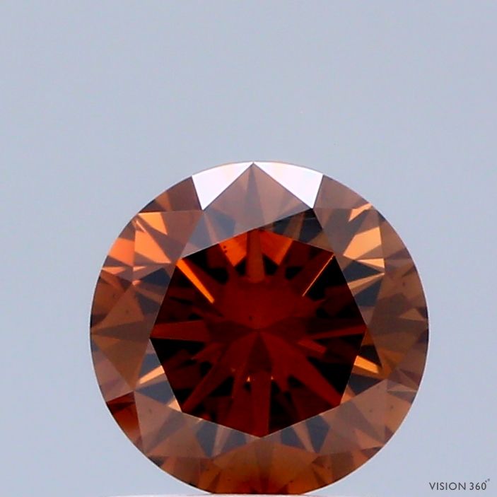 0.68 Carat Round Cut Fancy Brown