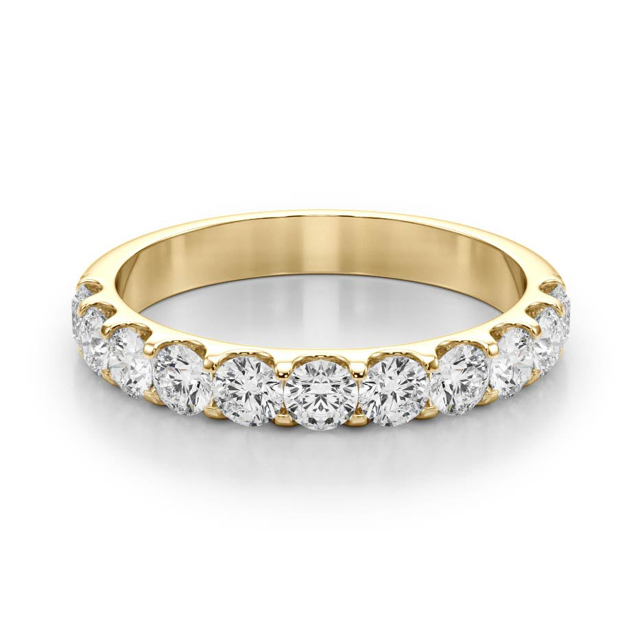 1.0 Carat Round Diamond Classic Wedding Ring, Shared Prong Style-VIRABYANI