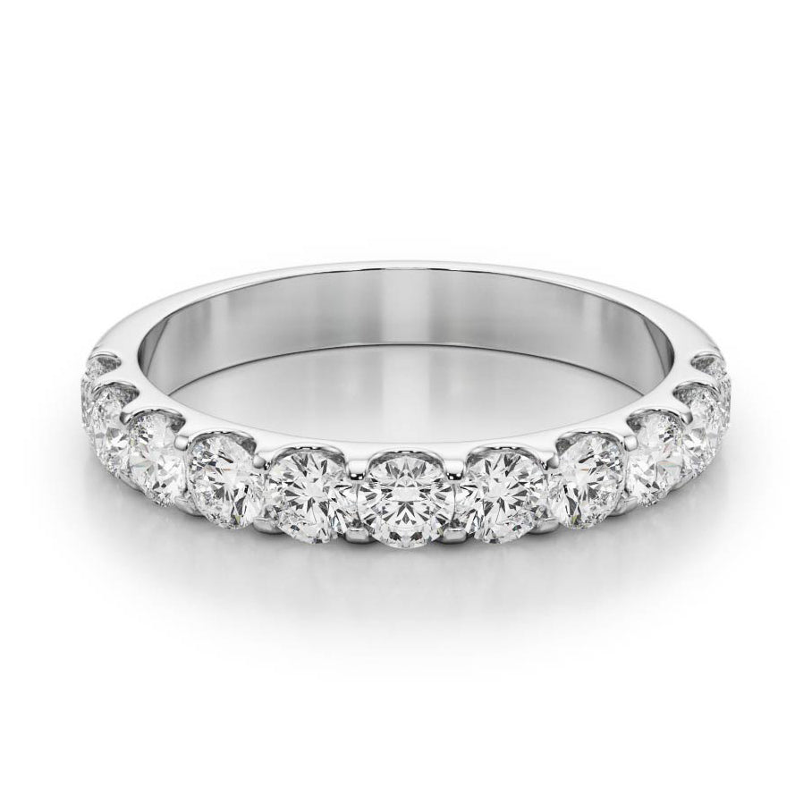 1.0 Carat Round Diamond Classic Wedding Ring, Shared Prong Style-VIRABYANI
