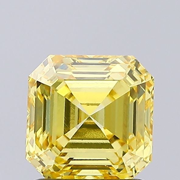 1.42 Carat Asscher Cut Fancy Yellow