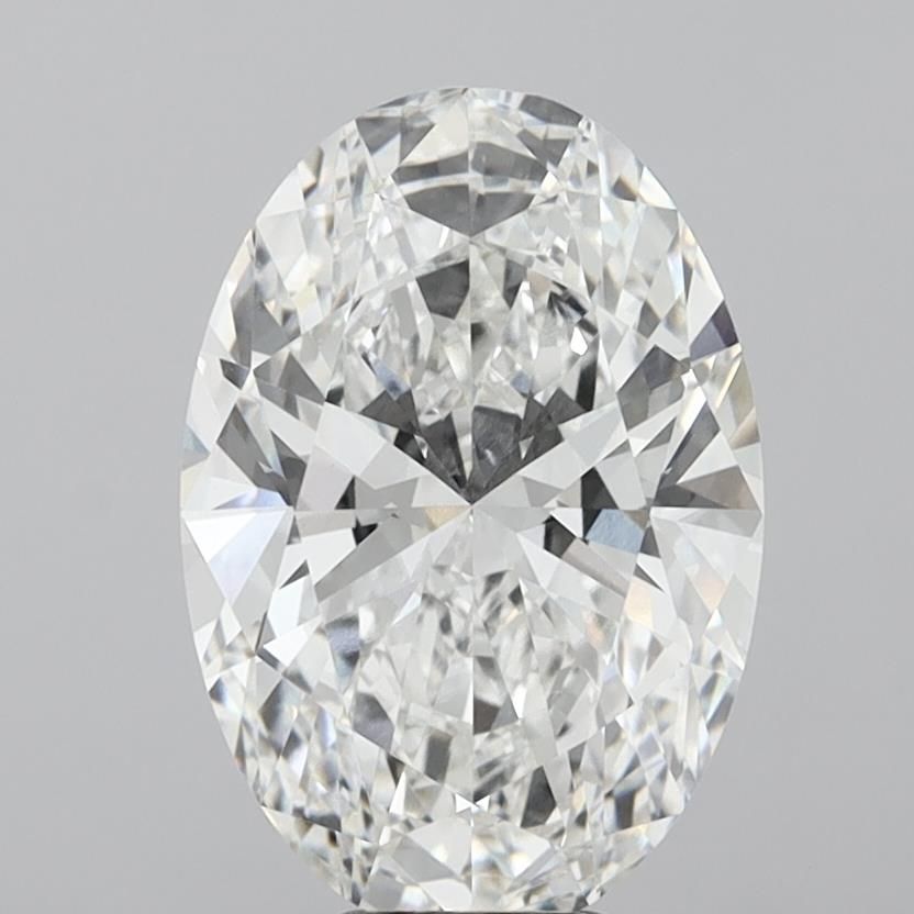 7.59 Carat F-VVS2 Oval Lab Diamond