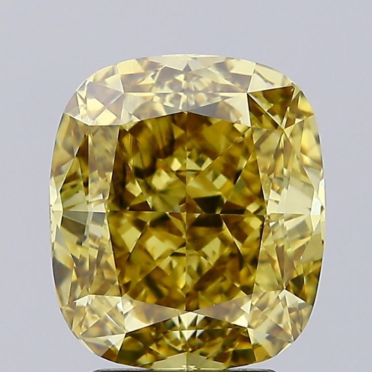 3.94 Carat Cushion Cut Fancy Yellow