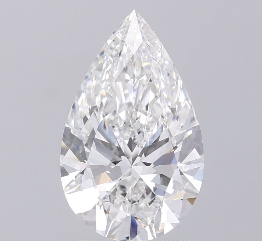 2.50 Carat F-VVS2 Pear Lab Diamond