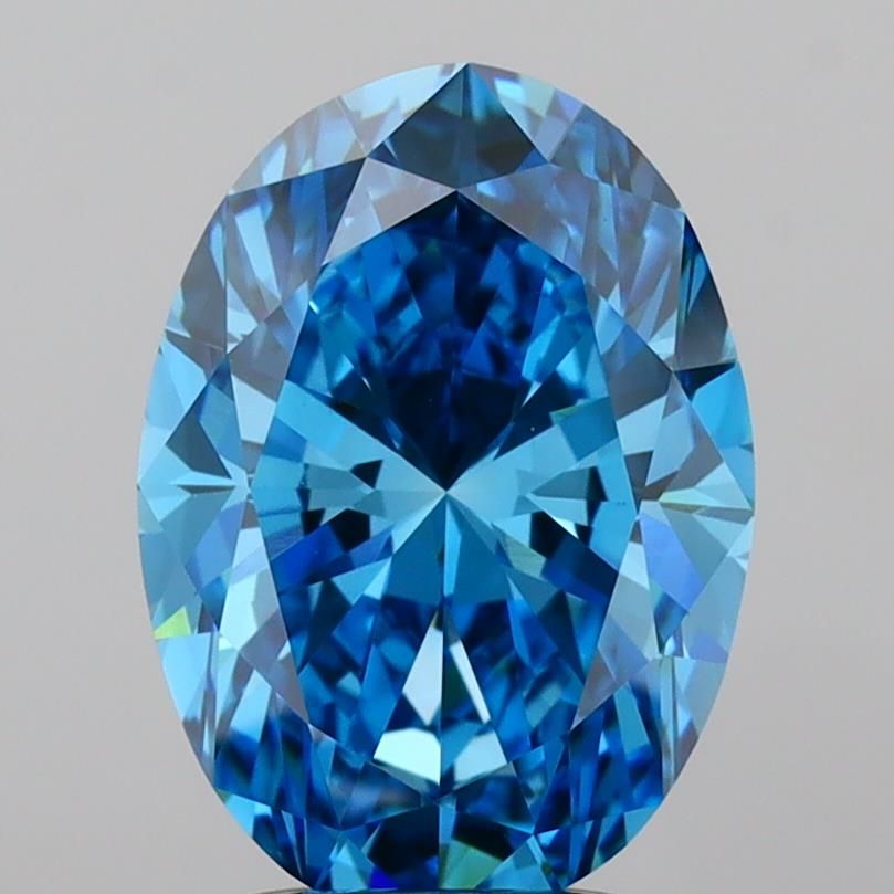 3.07 Carat Oval Cut Fancy Blue