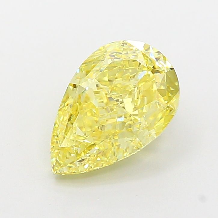 2.63 Carat Pear Cut Fancy Yellow