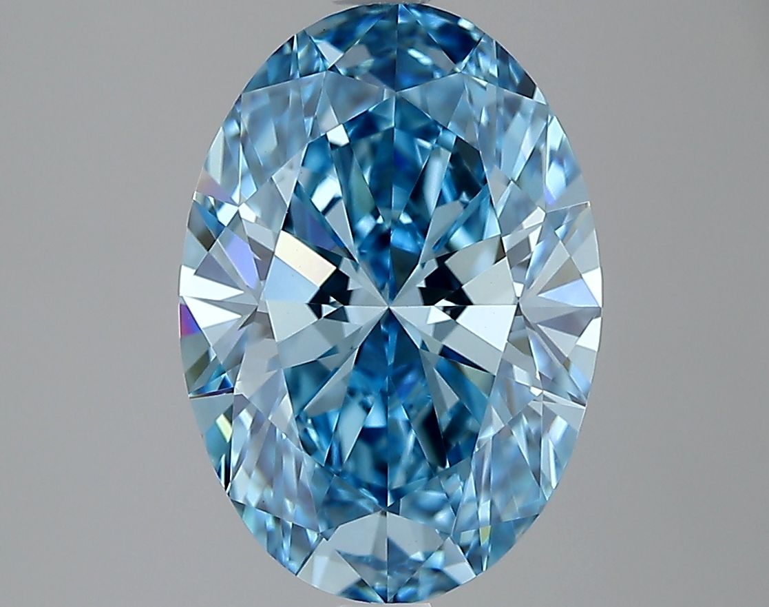 3.00 Carat Oval Cut Fancy Blue