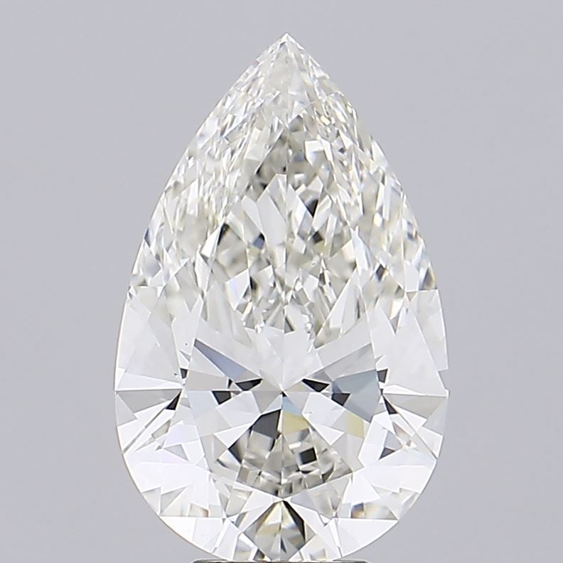 6.52 Carat G-VVS2 Pear Lab Diamond