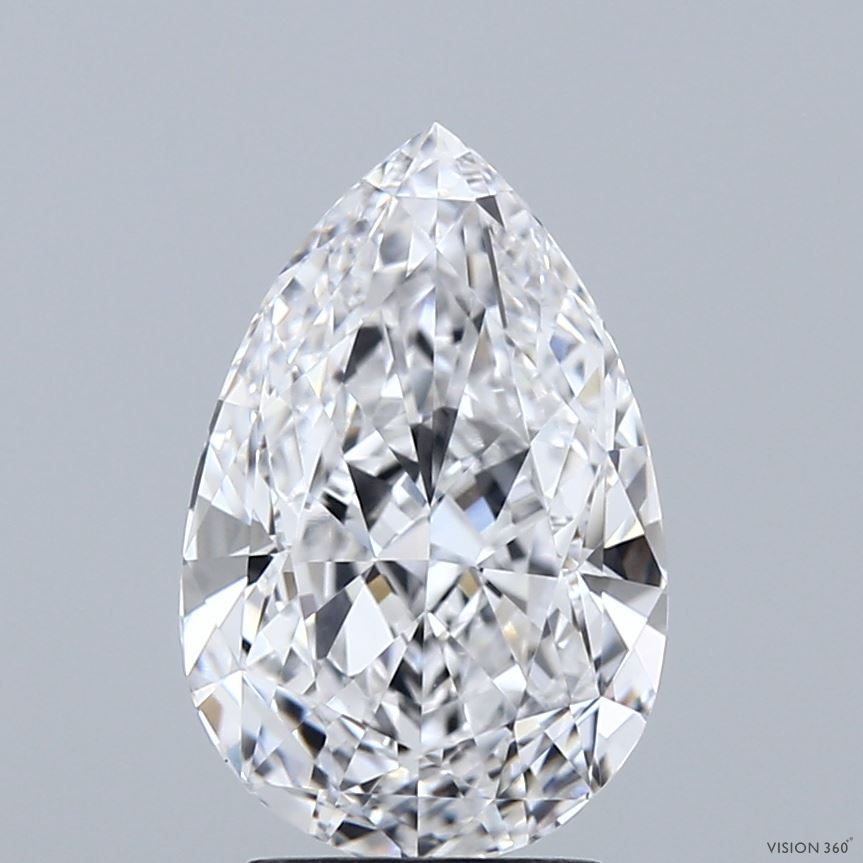 3.05 Carat E-VVS2 Pear Lab Diamond