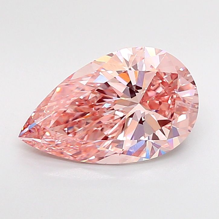 3.02 Carat Pear Cut Fancy Pink