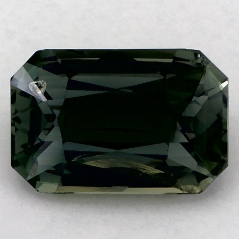 1.38 Carat Radiant Cut Green Sapphire