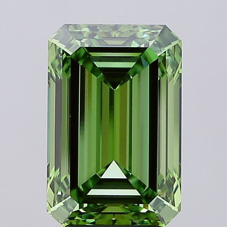 5.02 Carat Emerald Cut Fancy Green