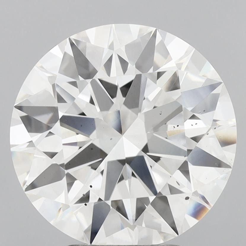 4.09 Carat F-SI1 Round Lab Diamond