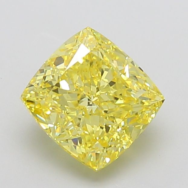 4.02 Carat Cushion Cut Fancy Yellow