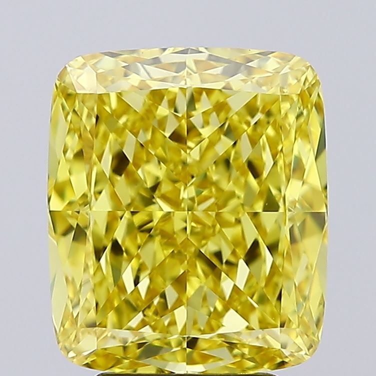 4.12 Carat Cushion Cut Fancy Yellow