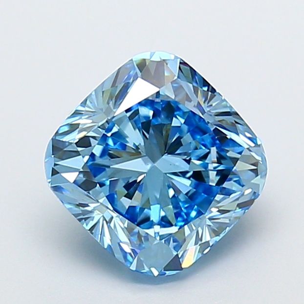 3.01 Carat Cushion Cut Fancy Blue