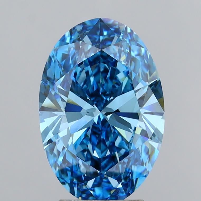 4.00 Carat Oval Cut Fancy Blue