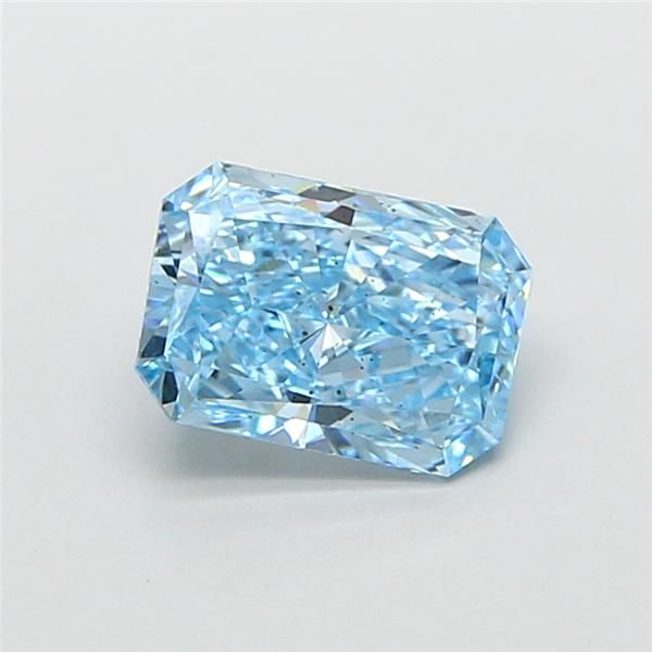 1.02 Carat Blue SI1 Radiant Lab Diamond