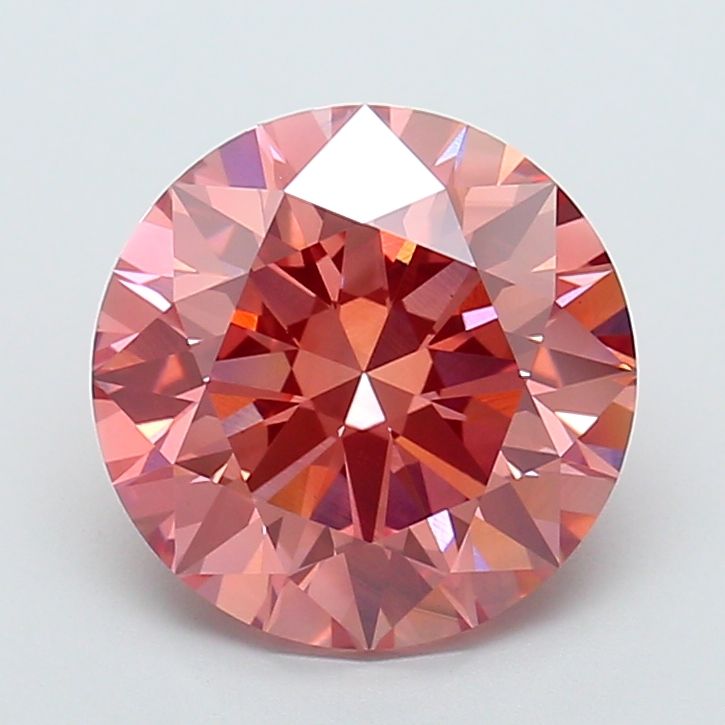 5.07 Carat Round Cut Fancy Pink