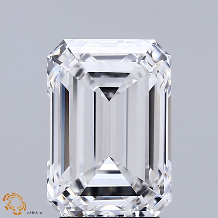 3.06 Carat D-VVS2 Emerald Lab Diamond