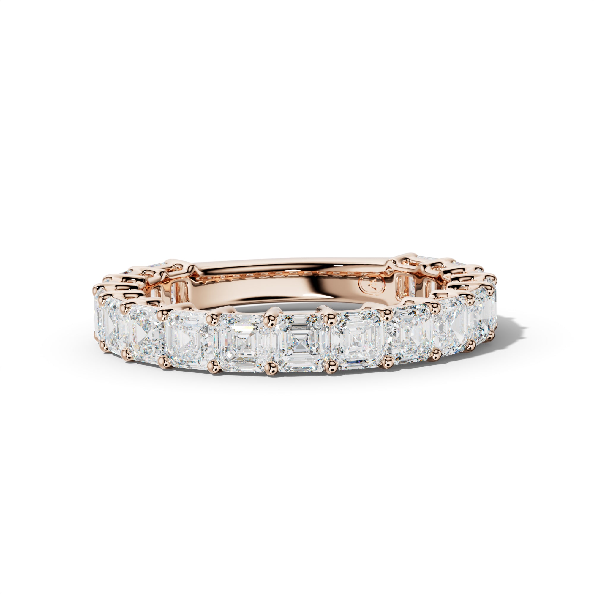 3.0 Carat Asscher Diamond 3/4 Anniversary Band