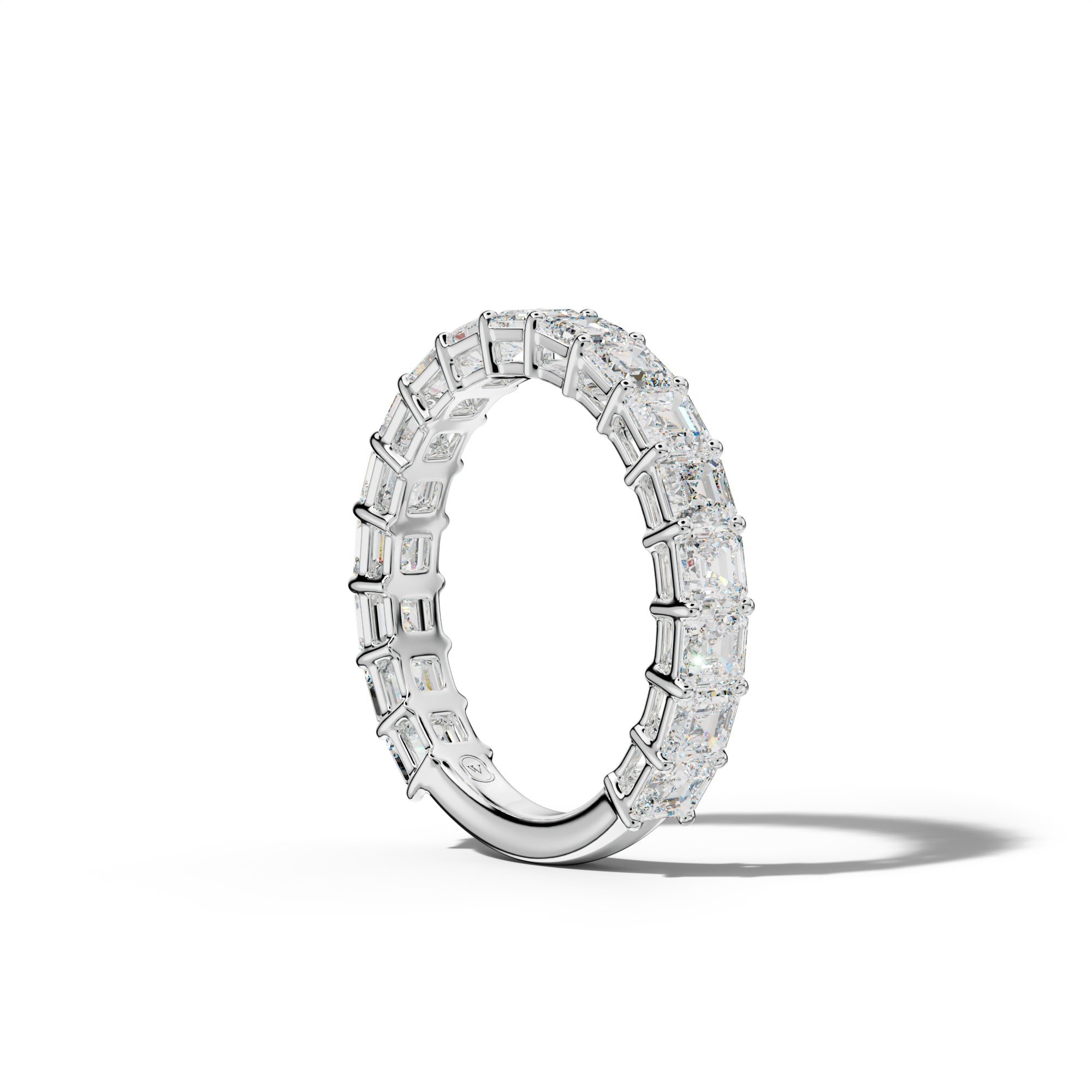 3.0 Carat Asscher Diamond 3/4 Anniversary Band