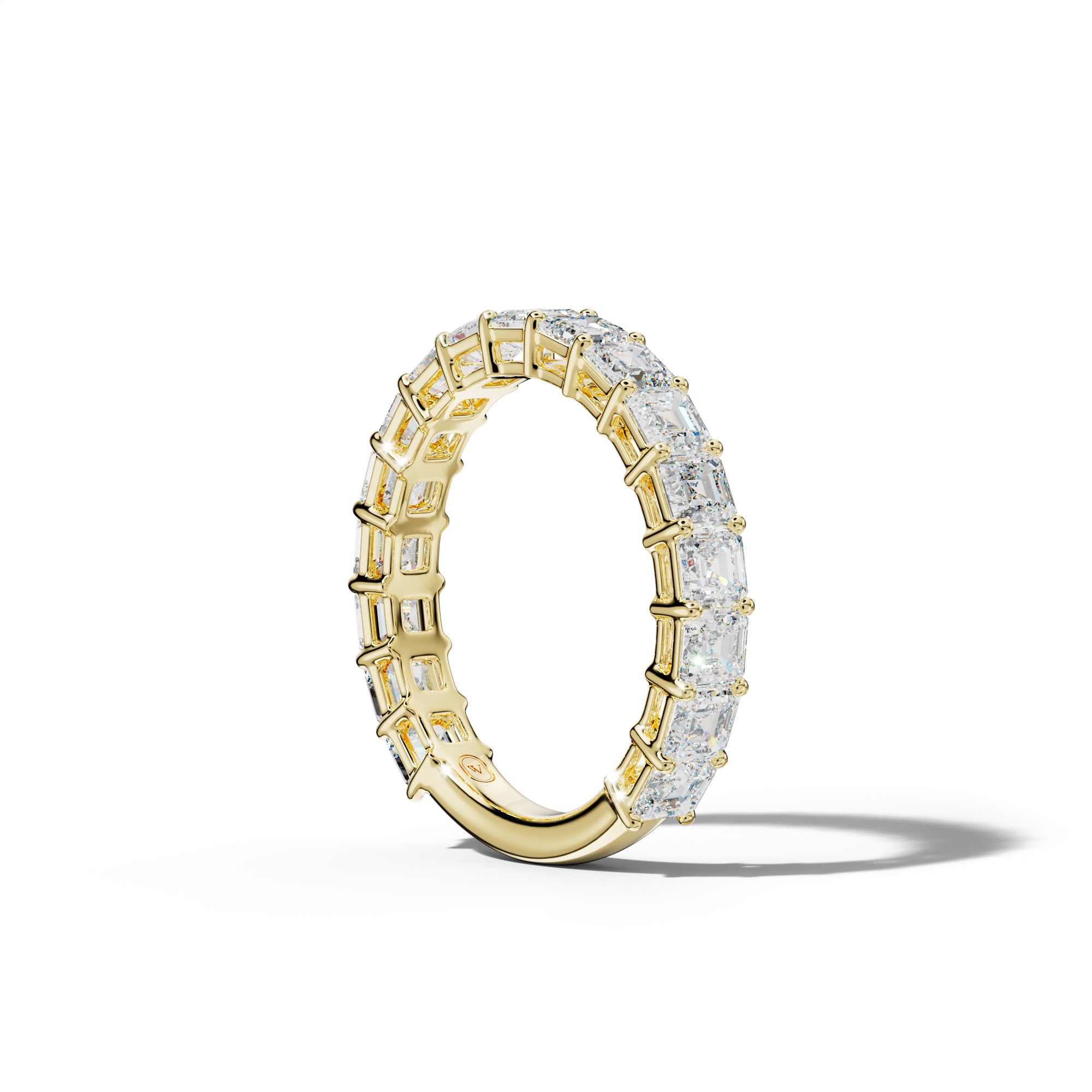 3.0 Carat Asscher Diamond 3/4 Anniversary Band