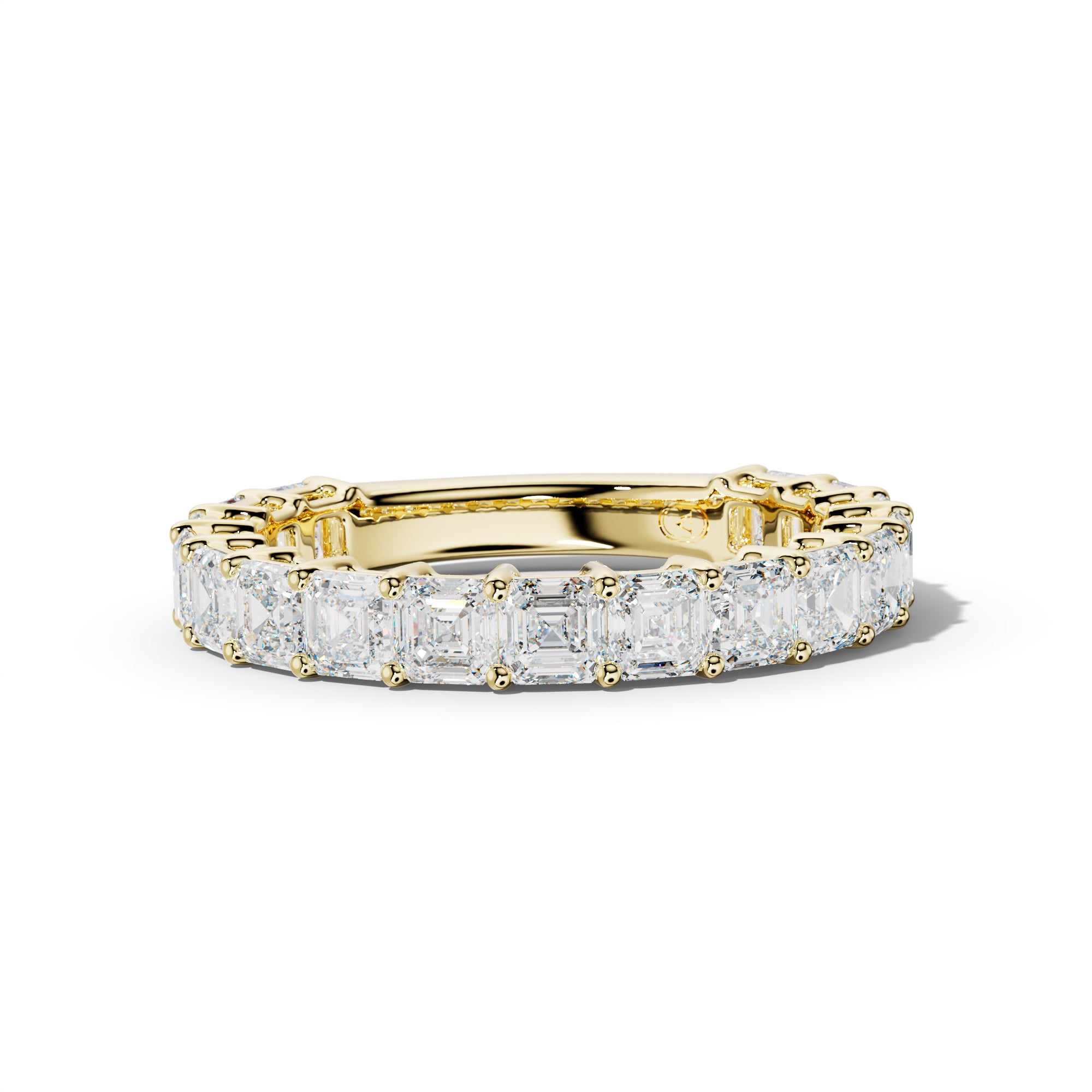 3.0 Carat Asscher Diamond 3/4 Anniversary Band