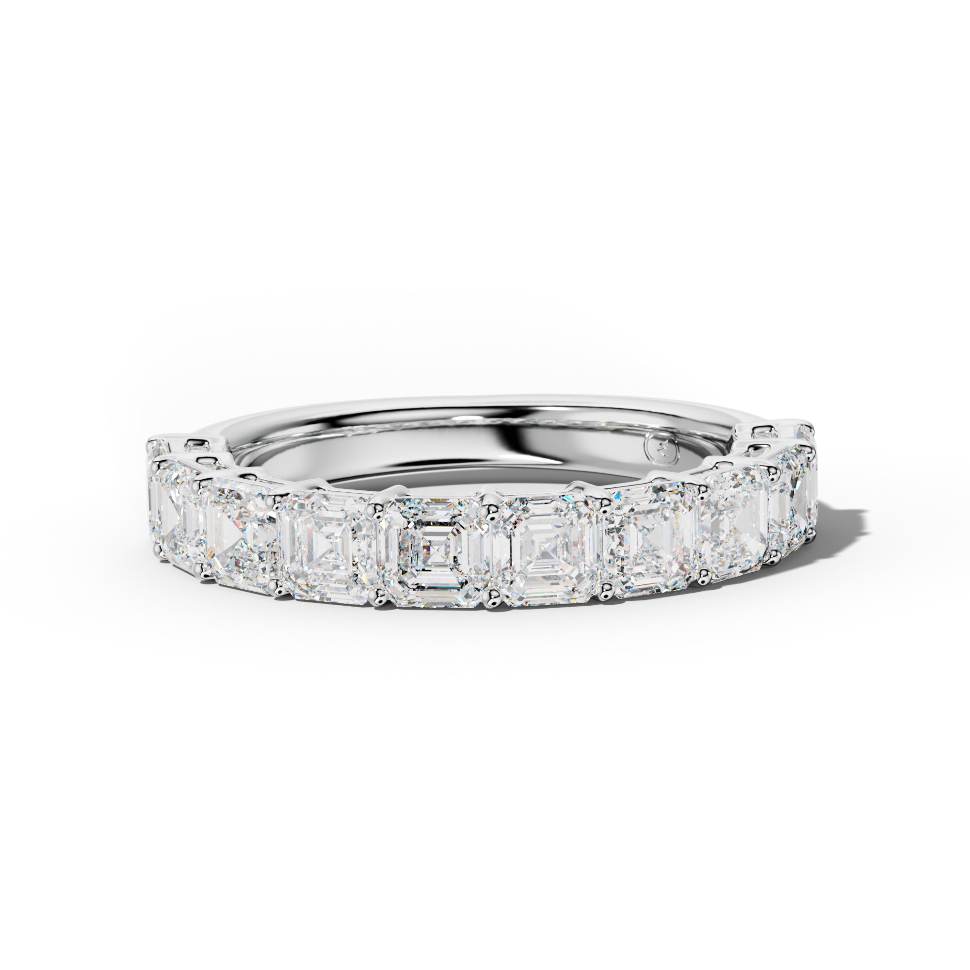 3.0 Carat Asscher Diamond Half Anniversary Band