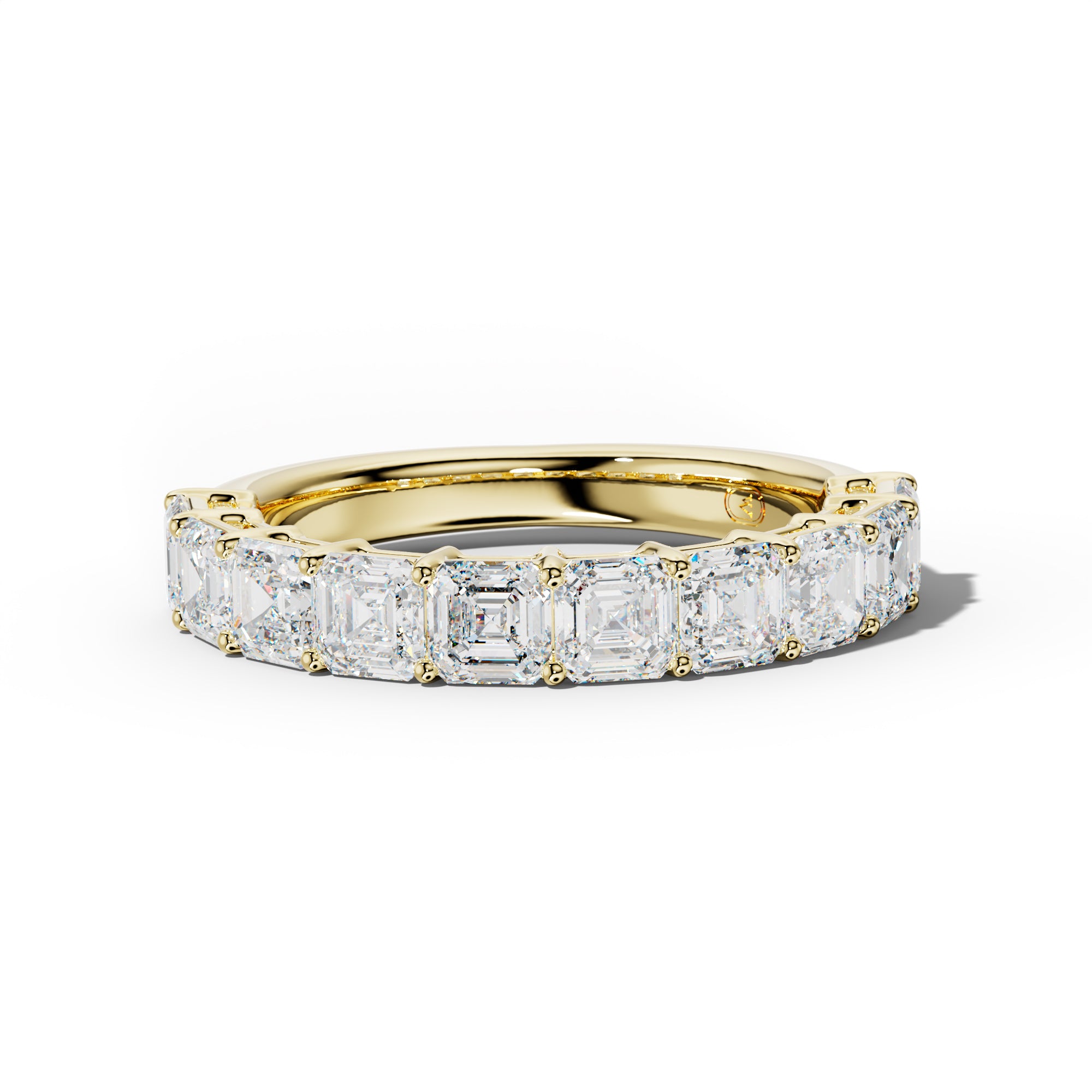 3.0 Carat Asscher Diamond Half Anniversary Band