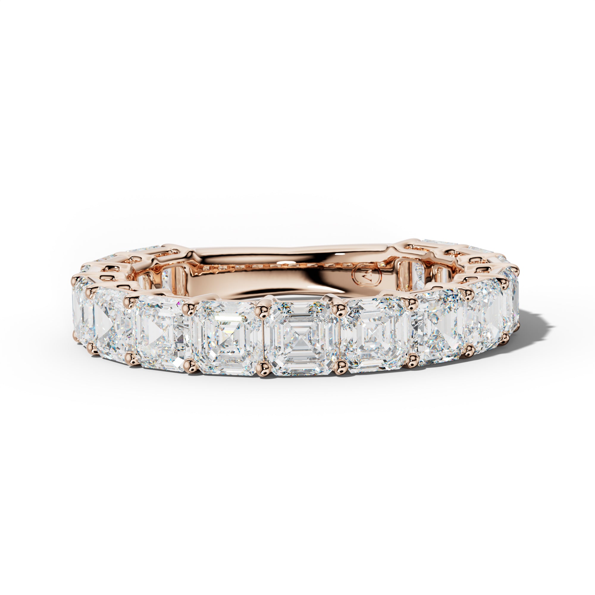 4.0 Carat Asscher Diamond 3/4 Anniversary Band