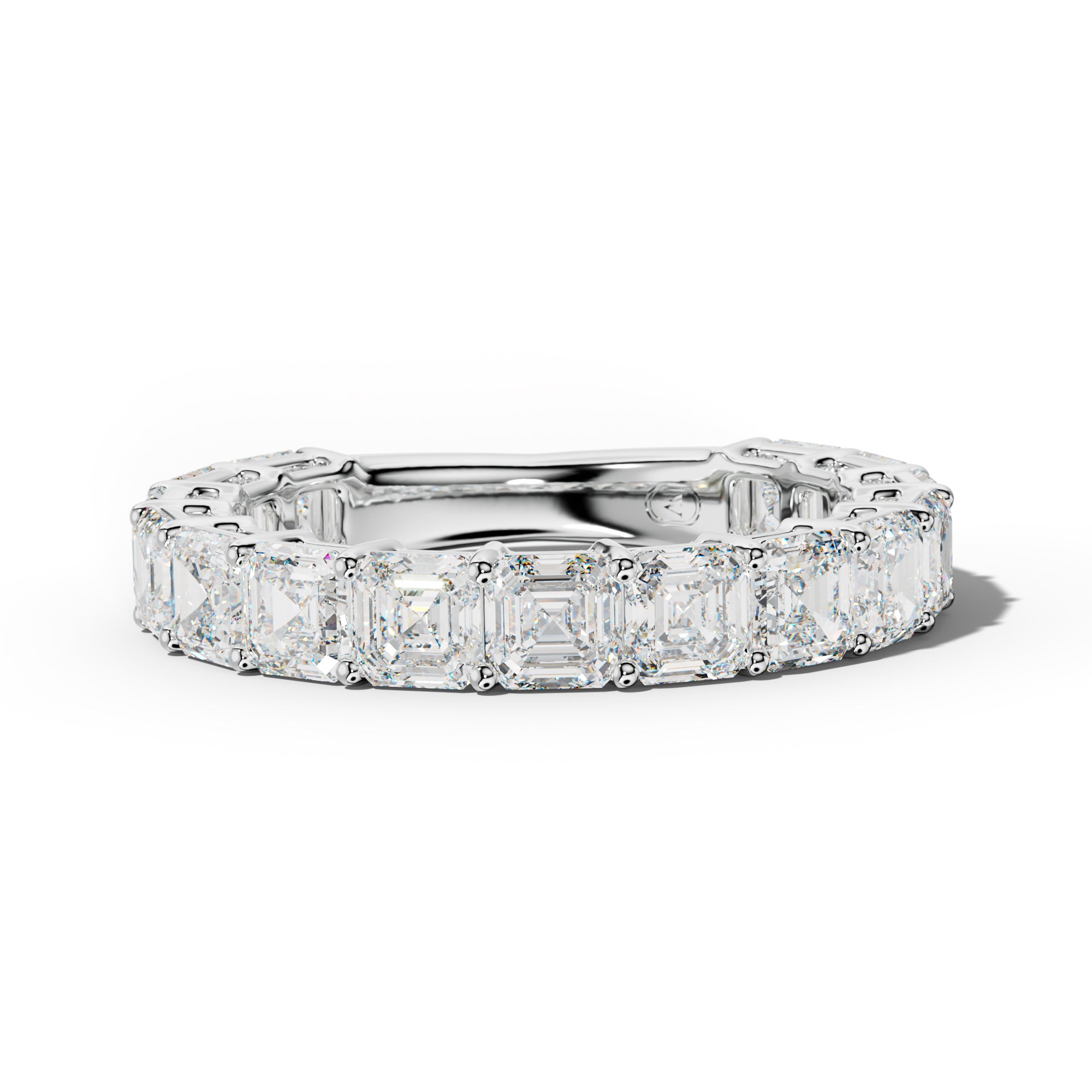4.0 Carat Asscher Diamond 3/4 Anniversary Band