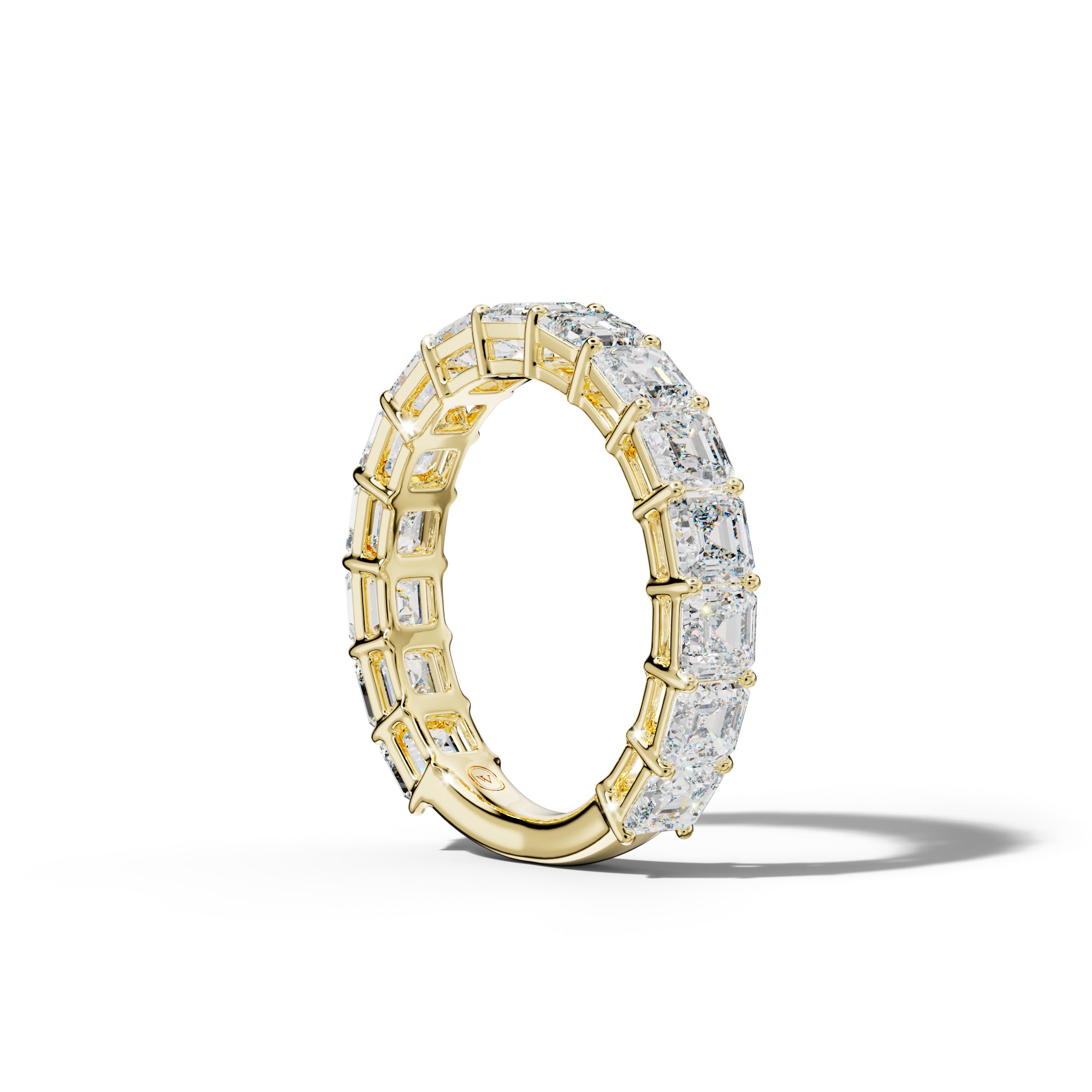 4.0 Carat Asscher Diamond 3/4 Anniversary Band
