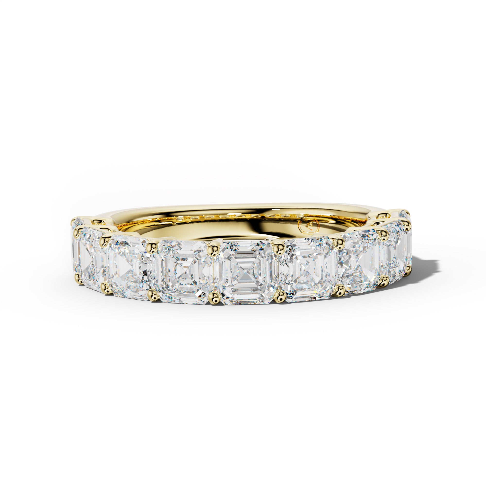 4.0 Carat Asscher Diamond Half Anniversary Band