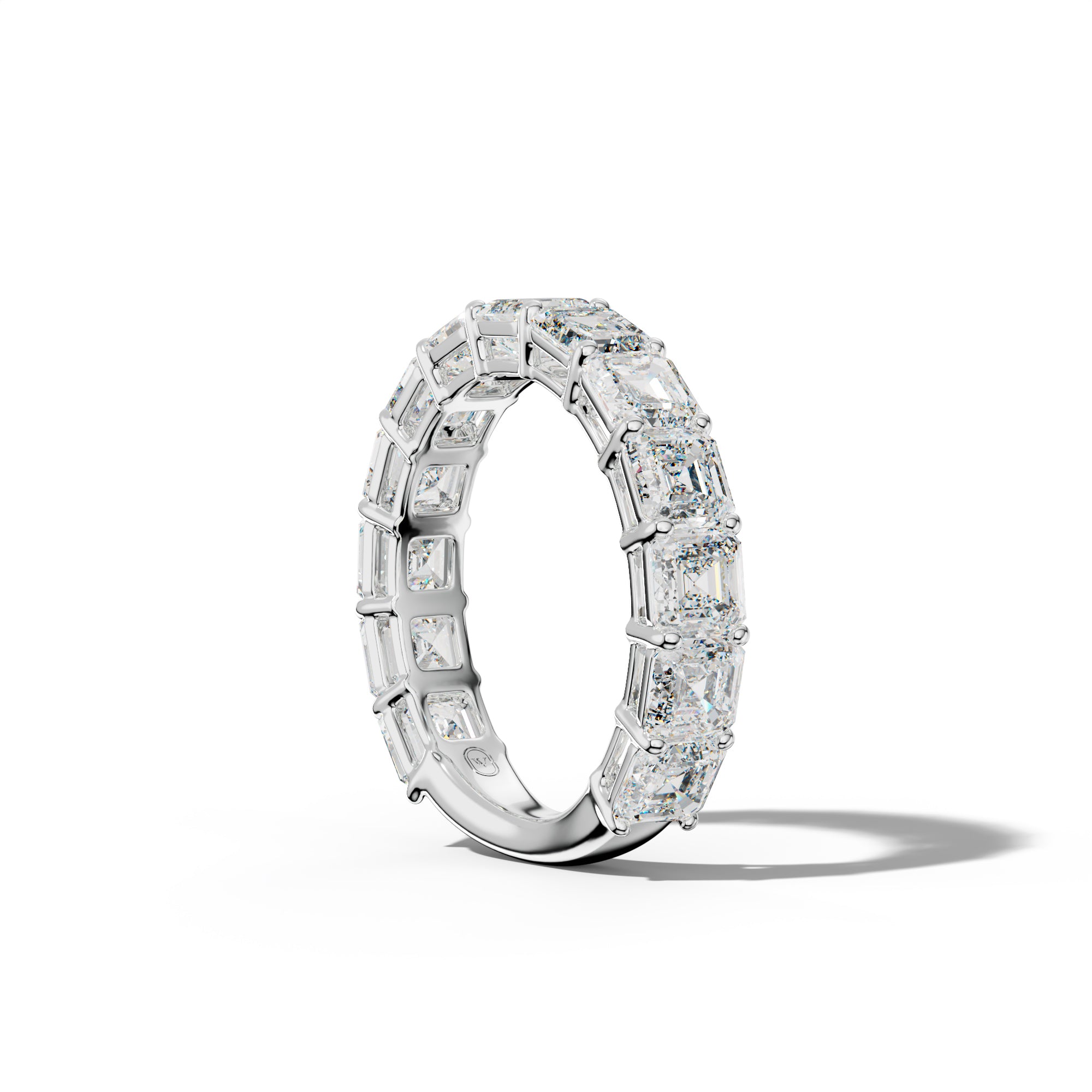5.0 Carat Asscher Diamond 3/4 Anniversary Band