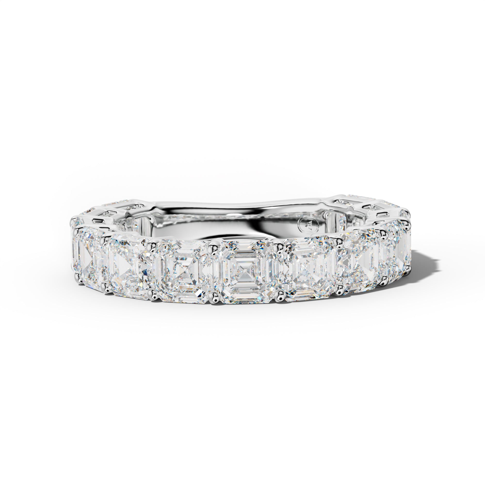 5.0 Carat Asscher Diamond 3/4 Anniversary Band