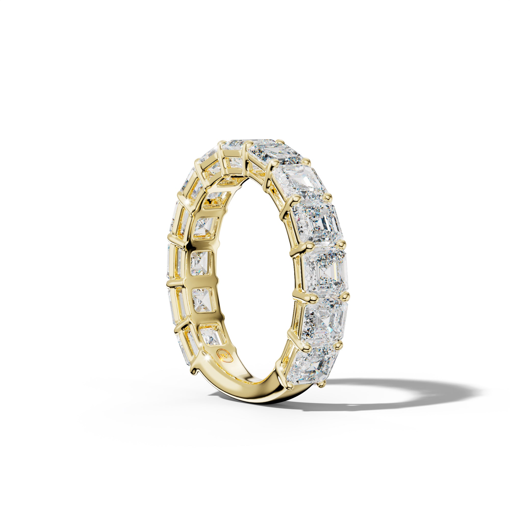5.0 Carat Asscher Diamond 3/4 Anniversary Band