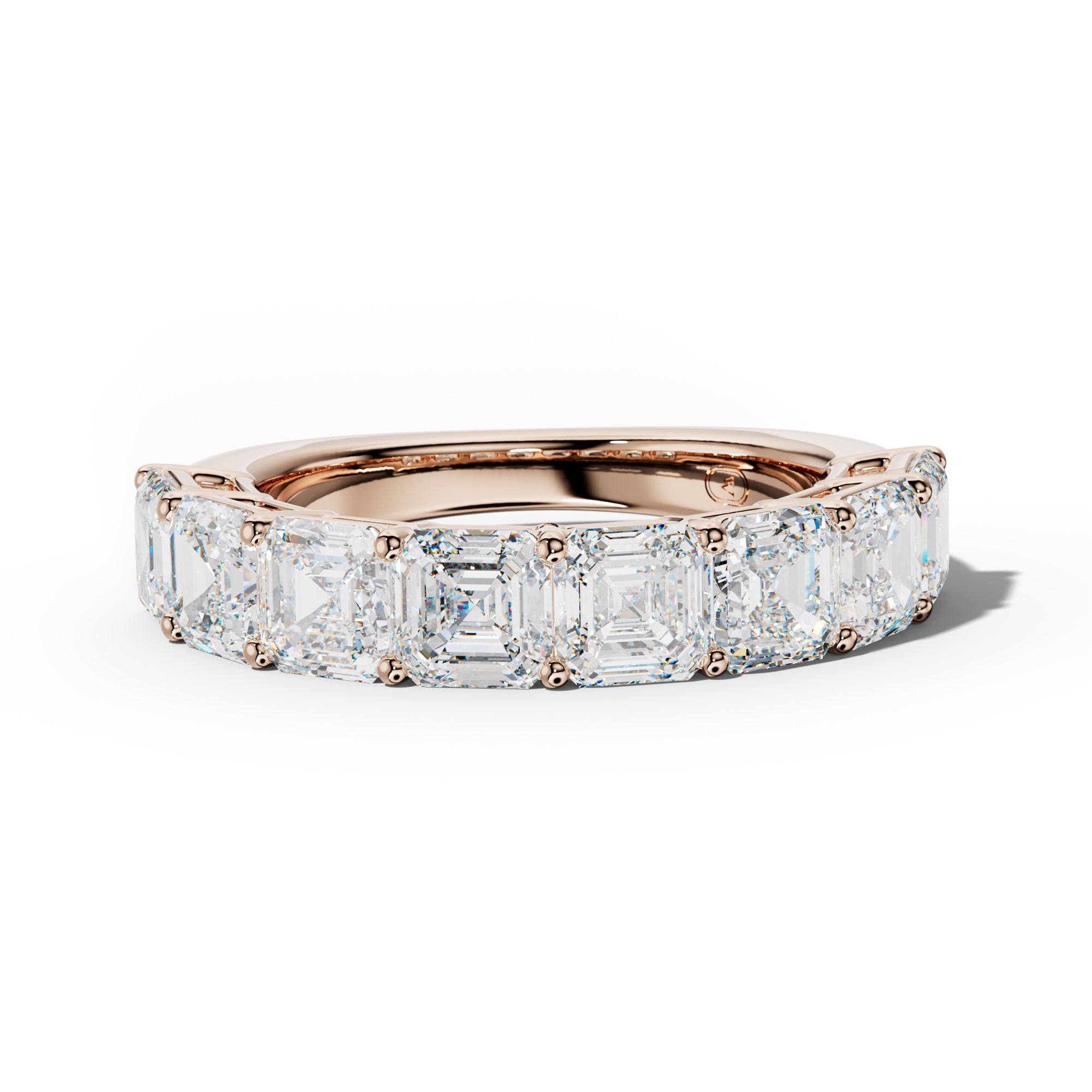 5.0 Carat Asscher Diamond Half Anniversary Band